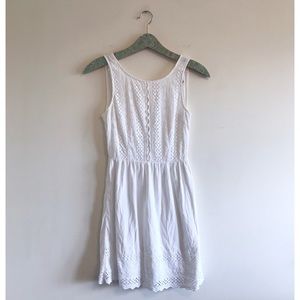 Charlotte Russe White Eyelet Lace Mini Dress